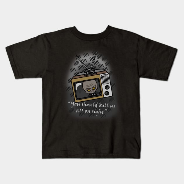 you should kill us all on sight Kids T-Shirt by wss3